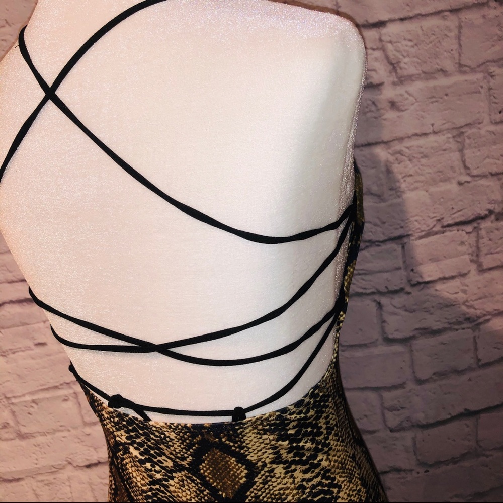 Snake Print Mini Dress - Picture 9 of 10